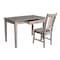 International Concepts Desk with Drawer, Basic Size And Chair 26 in D X 26 H, 30 W X Hardwood, Washed Gray Taupe K09-OF-41-C10 - alternate 2